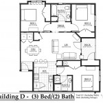 3 bedroom, 2 bathroom located on north side of Building D