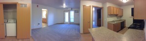 panorama of 3 bedroom apartment